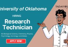 Research Jobs at University of Oklahoma USA | Apply for Research Technician Role Research Technician working in a microbiology laboratory at the OU Health Sciences Center.