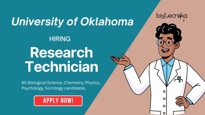 Research Technician working in a microbiology laboratory at the OU Health Sciences Center.