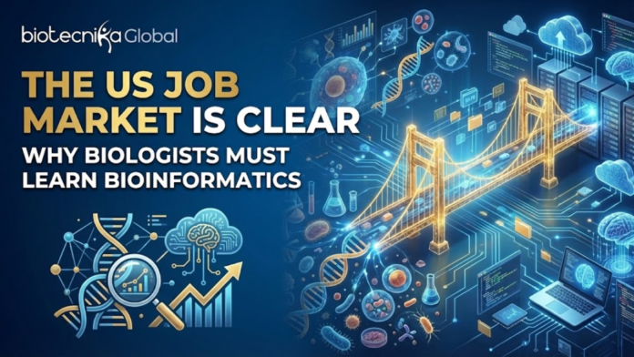 Learn why bioinformatics and AI are crucial for biologists in the US biotech industry. Explore job demand, salaries, and essential skills to succeed.