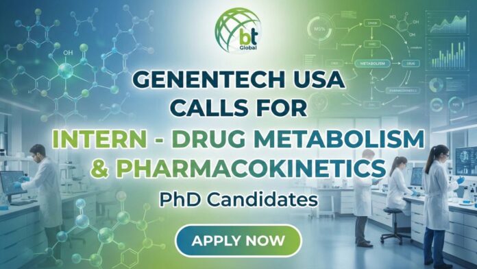 Genentech summer internship in drug metabolism and pharmacokinetics for PhD students