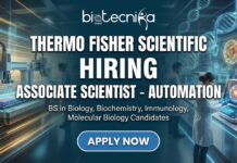 Scientist Jobs at Thermo Fisher Scientific USA | Apply for Associate Scientist Role Thermo Fisher Scientific Associate Scientist job – Automation laboratory environment