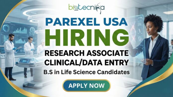 Research Associate at Parexel performing clinical and data entry tasks in a Baltimore lab setting