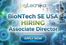 Biotechnology Jobs at BioNTech SE USA |Apply now BioNTech SE Associate Director AS&T Manufacturing Network – Biotechnology Jobs in Gaithersburg, US