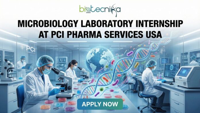 Microbiology Laboratory Internship at PCI Pharma Services Rockford Illinois laboratory environment