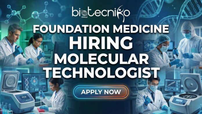 Molecular Technologist I job opening at Foundation Medicine – full-time onsite laboratory role in USA