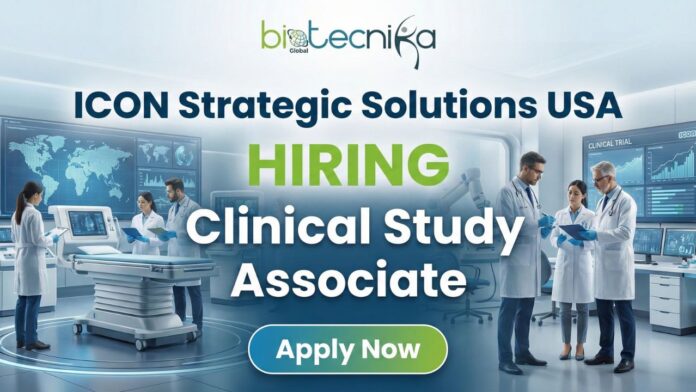 Clinical Study Associate remote clinical research job at ICON Strategic Solutions