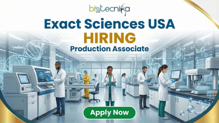 Production Associate II life sciences job at Exact Sciences – lab and production operations in Madison, WI
