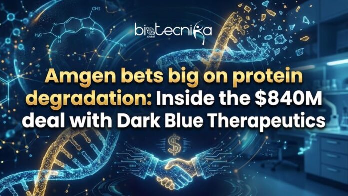 Amgen bets big on protein degradation Inside the $840M deal with Dark Blue Therapeutics