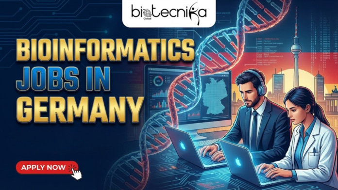 Bioinformatics Jobs in Germany Explore Computational Biology Positions at DKFZ. A promotional graphic by Biotecnika Global for 
