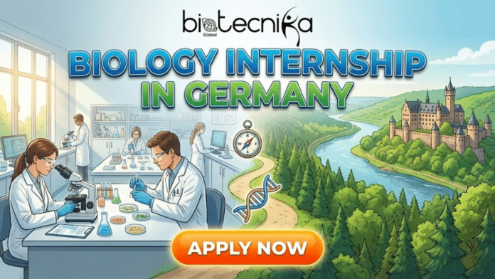 Biology Internship In Germany. A professional featured image for Biotecnika Global titled