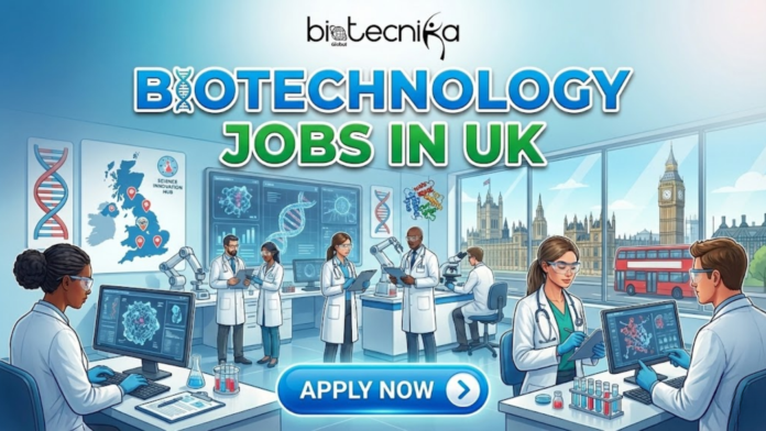 Biotechnology Jobs at GenScript UK | Molecular Biology Career Opportunities. Alt Text: A professional featured image titled 