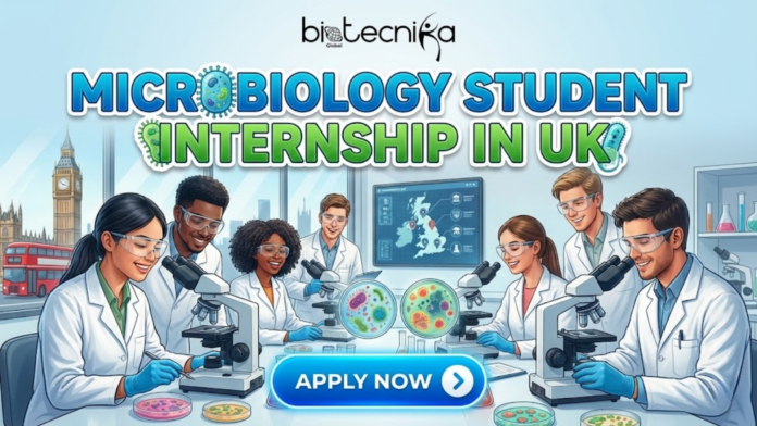 Microbiology Student Internship at AstraZeneca UK. A vibrant and professional featured image for an article titled 