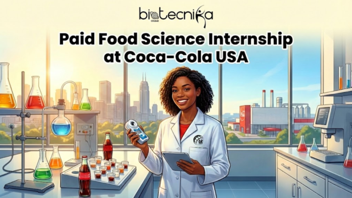 Food Science Internship in USA | Coca-Cola Offers QSE Internship. An illustration for a 