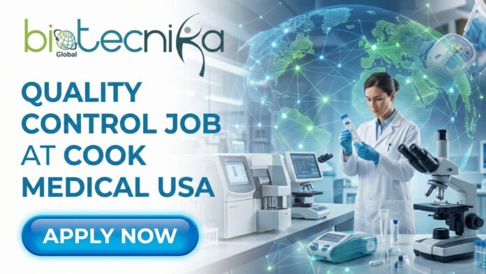 Quality Control Associate I job at Cook Medical regenerative medicine laboratory