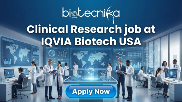 Clinical research associate job at IQVIA Biotech for oncology clinical trials