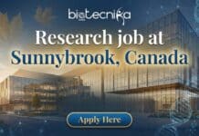 Exciting Research Job: Join Sunnybrook as a Part-Time Research Technician in Canada Research technician working in Sunnybrook Research Institute lab performing molecular biology experiments.
