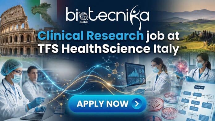 Clinical Research Associate job opening at TFS HealthScience Rome hybrid clinical research role