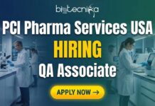 QA Jobs at PCI Pharma Services USA | Biotech Apply now QA Associate I – Operations QA job opportunity at PCI Pharma Services in pharmaceutical manufacturing