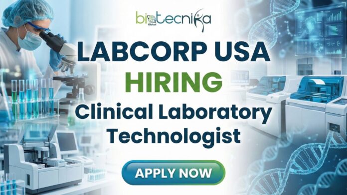 Clinical Laboratory Technologist performing lab tests at Labcorp Knoxville – clinical laboratory job opportunity