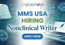 Biology Job Opening at MMS USA | Apply Now Nonclinical Writer biology job at MMS – Remote position in Canton, MI, developing regulatory submission documents