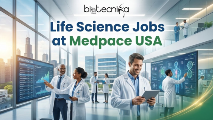 Life Science Jobs in the USA Apply For Drug Safety Associate at Medpace Today. An illustration for 