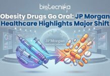 Obesity Drugs Go Oral: JP Morgan Healthcare Highlights Major Shift Healthcare conference stage showing discussions on obesity drugs, oral weight-loss pills, and AI in drug discovery JP Morgan Healthcare, Oral obesity medicine, Novo Nordisk