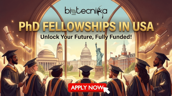 PhD Fellowships in USA GEM National Scholarships Program. A vibrant featured image for Biotecnika Global titled