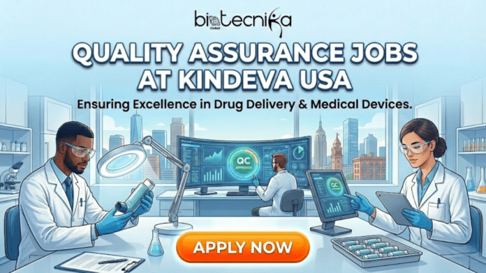 Quality Assurance Jobs in USA. A high-quality recruitment banner for Biotecnika Global titled