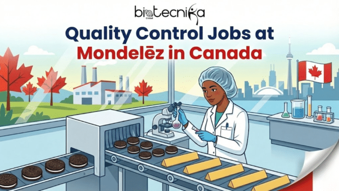 Quality Control Jobs in Canada Mondelēz Hiring Food Science Graduates. An illustration titled