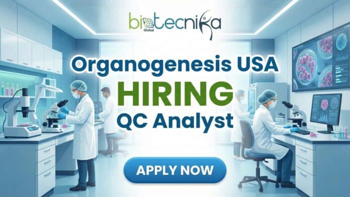 QC Analyst I/II microbiology job opening at Organogenesis regenerative medicine laboratory