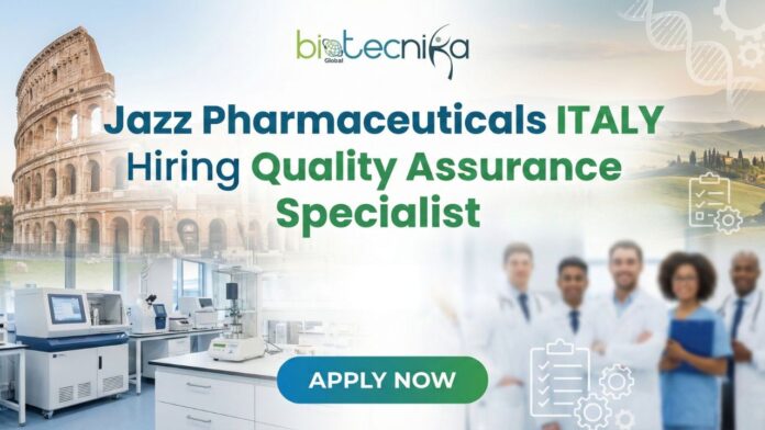 “Quality Assurance Specialist at Jazz Pharmaceuticals – Career opportunity in Villa Guardia, Italy for pharmaceutical quality assurance professionals”