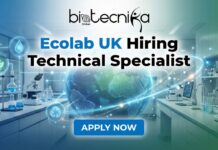 High-Paying Life Sciences Job at Ecolab UK Technical Specialist at Ecolab working on water treatment systems as part of global life sciences job careers