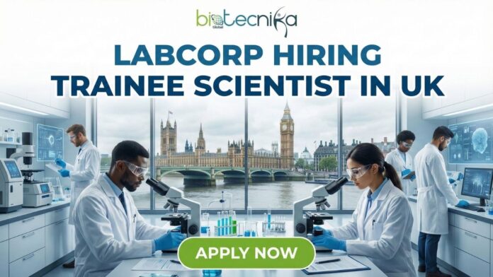Trainee scientist job at Labcorp Genetic Toxicology laboratory in Harrogate
