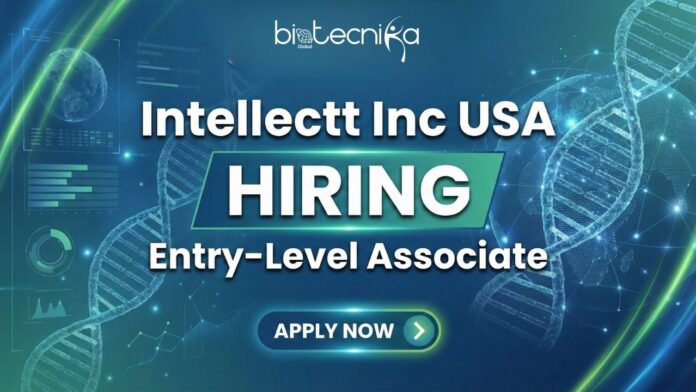 Entry-Level Associate at Intellectt Inc – Pharmaceutical & Medical Device Career Opportunity