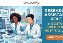 Entry-Level Research Assistant Role in USA | Earn Upto $57K Entry-Level Research Assistant Role in USA Earn Upto $57K. Apply for a Research Assistant role at Boston Children’s Hospital careers. Full-time research jobs in USA for life science graduates.