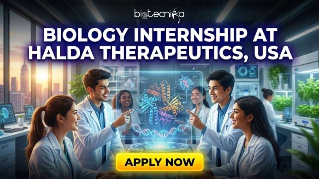 Biology Internship at Halda Therapeutics in the USA | Apply Now!