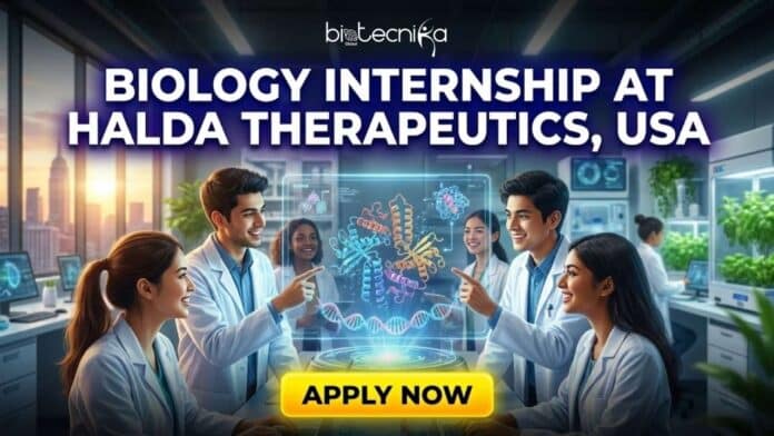 Exclusive Biology Internship at Halda Therapeutics in the USA | Earn Upto $24/ Hour!