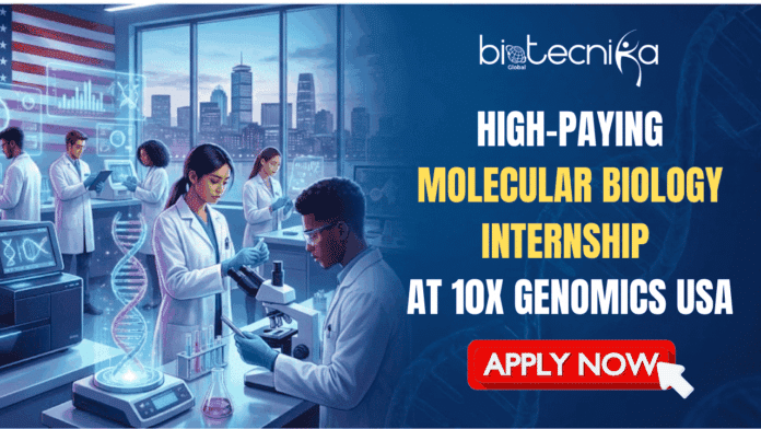 High-Paying Molecular Biology Internship in USA Don't Miss This Opportunity. A promotional banner for a