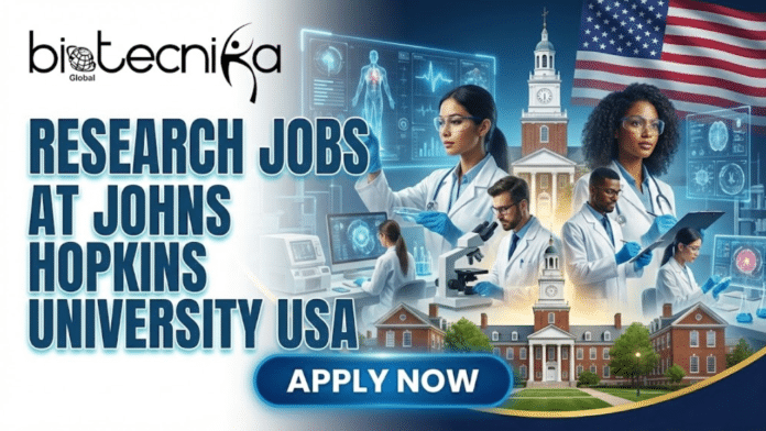 Research Jobs at Johns Hopkins University, USA. A featured image for a job advertisement titled