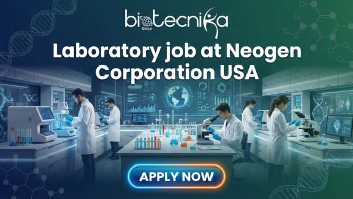 Part-time Laboratory Technician at Neogen Corporation performing DNA extraction and molecular biology tasks in a genomics lab