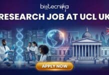 Exciting Research Job in UK | Join UCL as a Research Technician in Neuromuscular Disease Research Technician working in UCL neuromuscular disease lab performing DNA extraction for genomics research