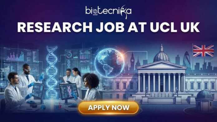 Research Technician working in UCL neuromuscular disease lab performing DNA extraction for genomics research