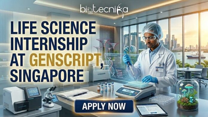 Life Science Internship at GenScript in Singapore. Apply for the Internship at GenScript Careers in Singapore.