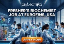 Entry-Level Biochemist Job at Eurofins in the USA | Earn Upto $23/Hr! Entry-Level Biochemist Job at Eurofins in USA. Apply for the Biochemist Role at Eurofins Careers in the USA.