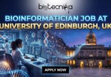 Hybrid Bioinformatician Job at The University of Edinburgh – Cancer Genomics Research Role Bioinformatician Job at the University of Edinburgh in the UK. Apply for the Hybrid Job role at the University of Edinburgh in the UK.