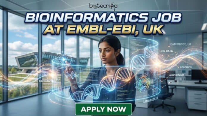 Hybrid Bioinformatics Job at EMBL-EBI in the UK. Apply for the Bioinformatics Scientist Role at EMBL-EBI in the UK.