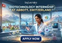 Latest Biotechnology Internship at Abbott in Switzerland | Grab this Opportunity! Biotechnology Internship at Abbott in Switzerland. Apply for the Biosimilars Internship at Abbott Careers in Switzerland.
