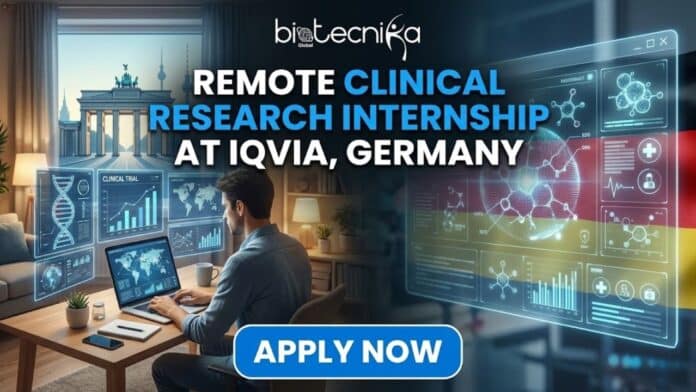 Remote Clinical Research Internship at IQVIA in Germany. Apply for the Clinical Research Intern Role at IQVIA Careers in Germany.