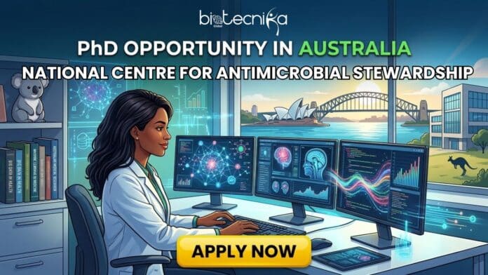 Exclusive PhD Vacancy at the National Centre for Antimicrobial Stewardship in Australia. Apply to work in Clinical Data Science Research.