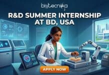 Exclusive R&D Summer Internship at BD, USA | Biomedical Engineering Candidates Apply! Apply for the R&D Summer Internship at BD, USA. Biomedical Engineering Students apply for the Summer Internship at BD in the USA.